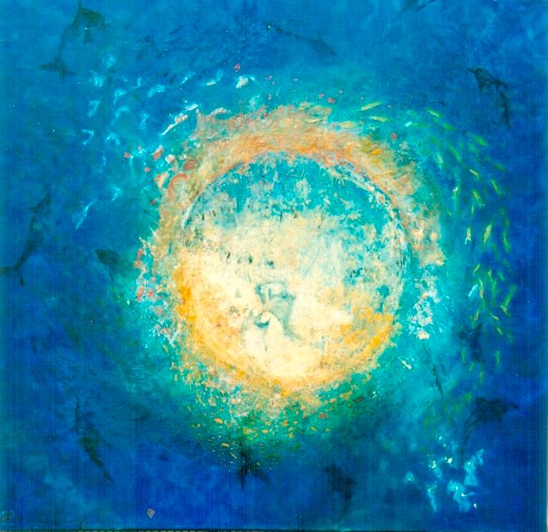 UNDERWATERSUN, gesso, oil & mixte